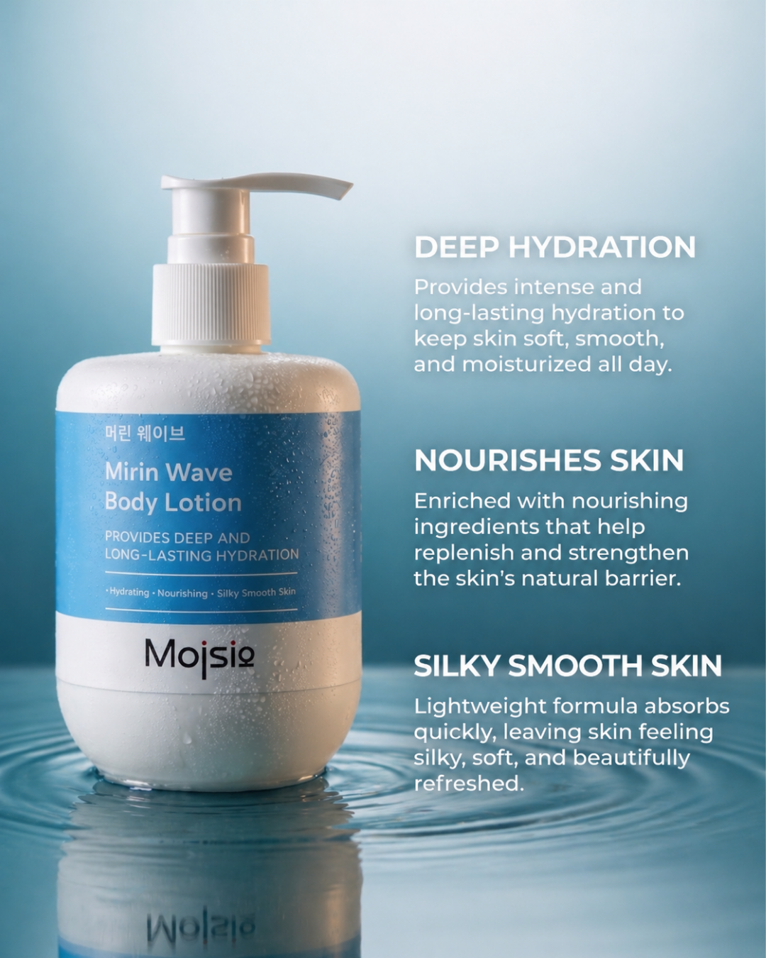 Mirin Wave Body Lotion - Deep & Long-Lasting Hydration for Silky Smooth Skin | 300ml