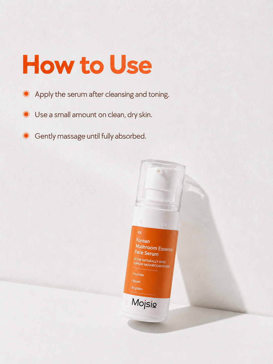 Korean 5% Mushroom Essence Face Serum - Hydrating, Repairing & Brightening Serum | 50ml