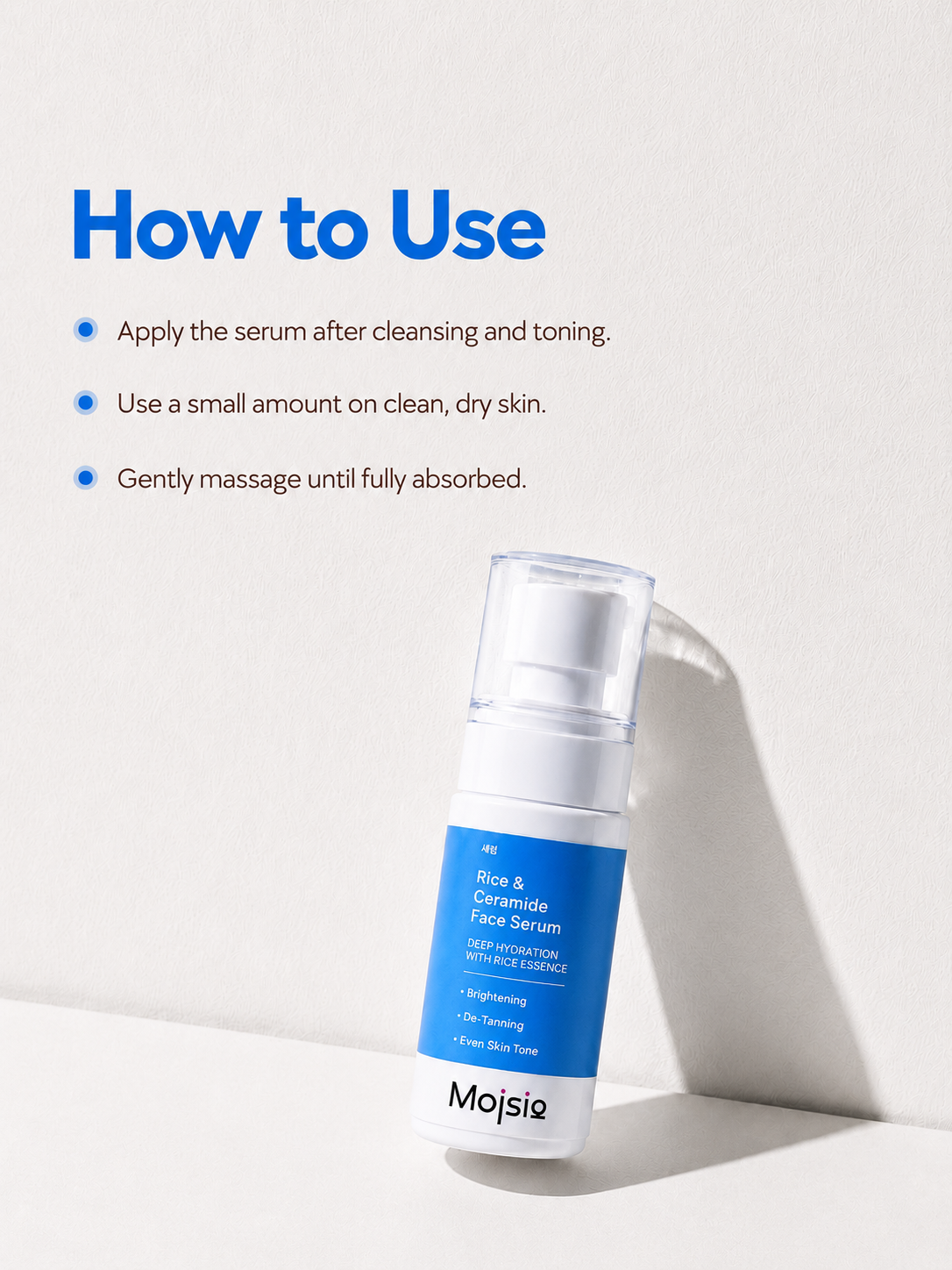 10% Rice & Ceramide Face Serum - Deep Hydration, Brightening & De-Tanning Serum | 50ml