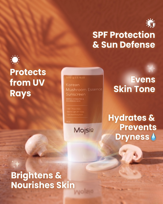 Korean Mushroom Essence Sunscreen SPF 50+ PA++++ - Hydrating Sun Protection with Light Feel | 50ml