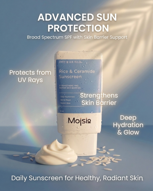 Rice & Ceramide Sunscreen SPF 50+ PA++++ - Sun Protection with Barrier Repair & Deep Hydration | 60ml