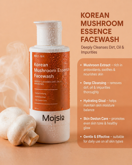 Korean Mushroom Essence Facewash - Deep Cleansing, Purifying & Hydrating Face Wash | 100ml