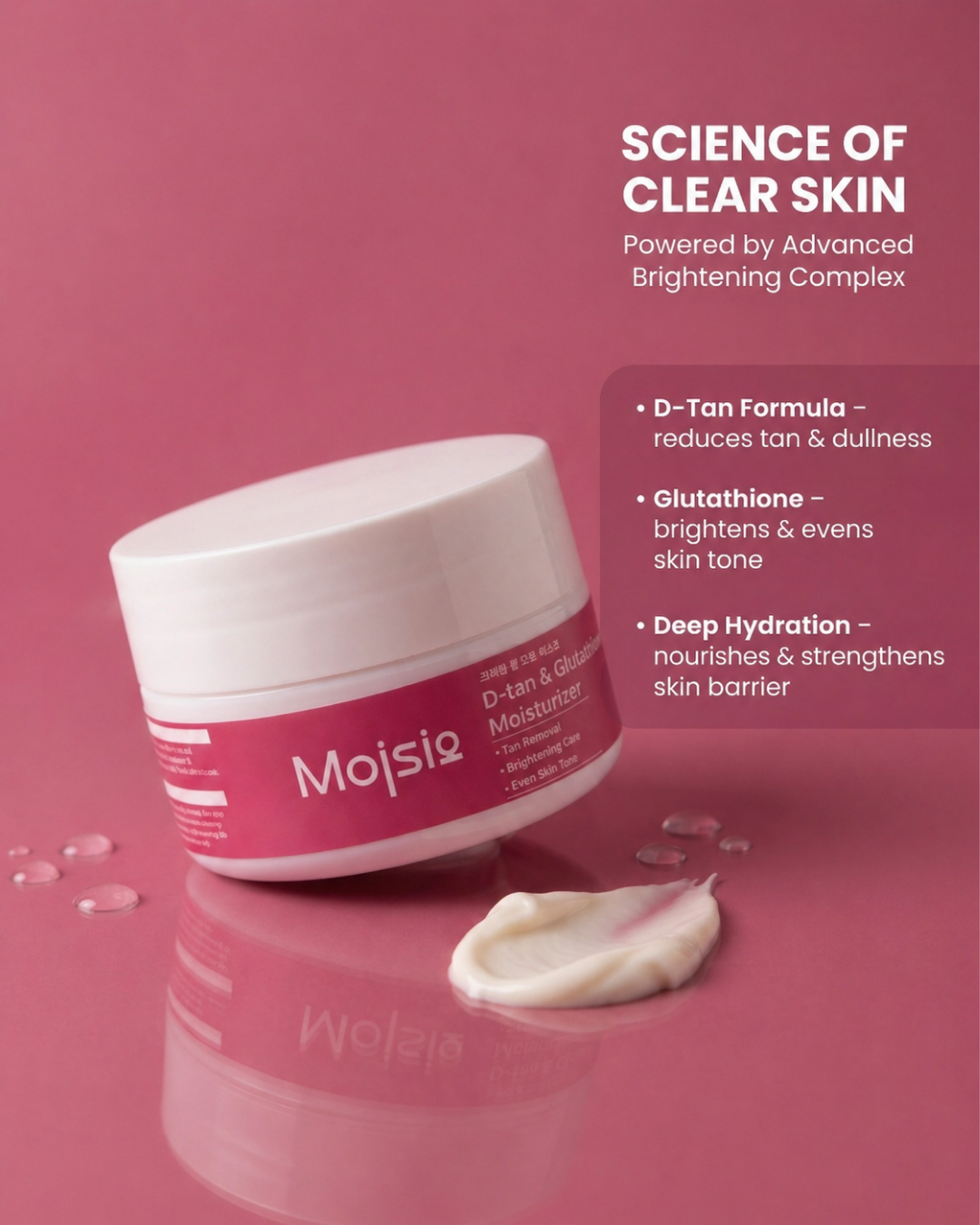 glutathione peptide subcutaneous D-tan & Glutathione Moisturizer