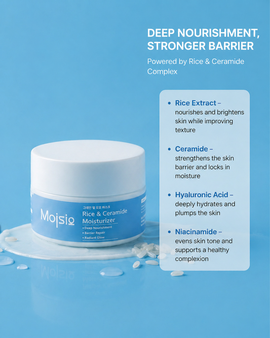 Rice & Ceramide Moisturizer - Deep Nourishment, Barrier Repair & Radiant Glow | 50g