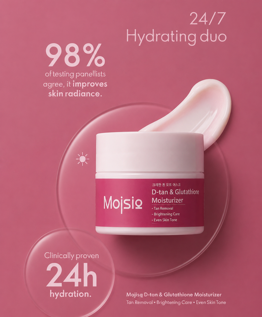 D-tan & 8% Glutathione Moisturizer - Brightening Face Cream for Tan Removal & Even Skin Tone