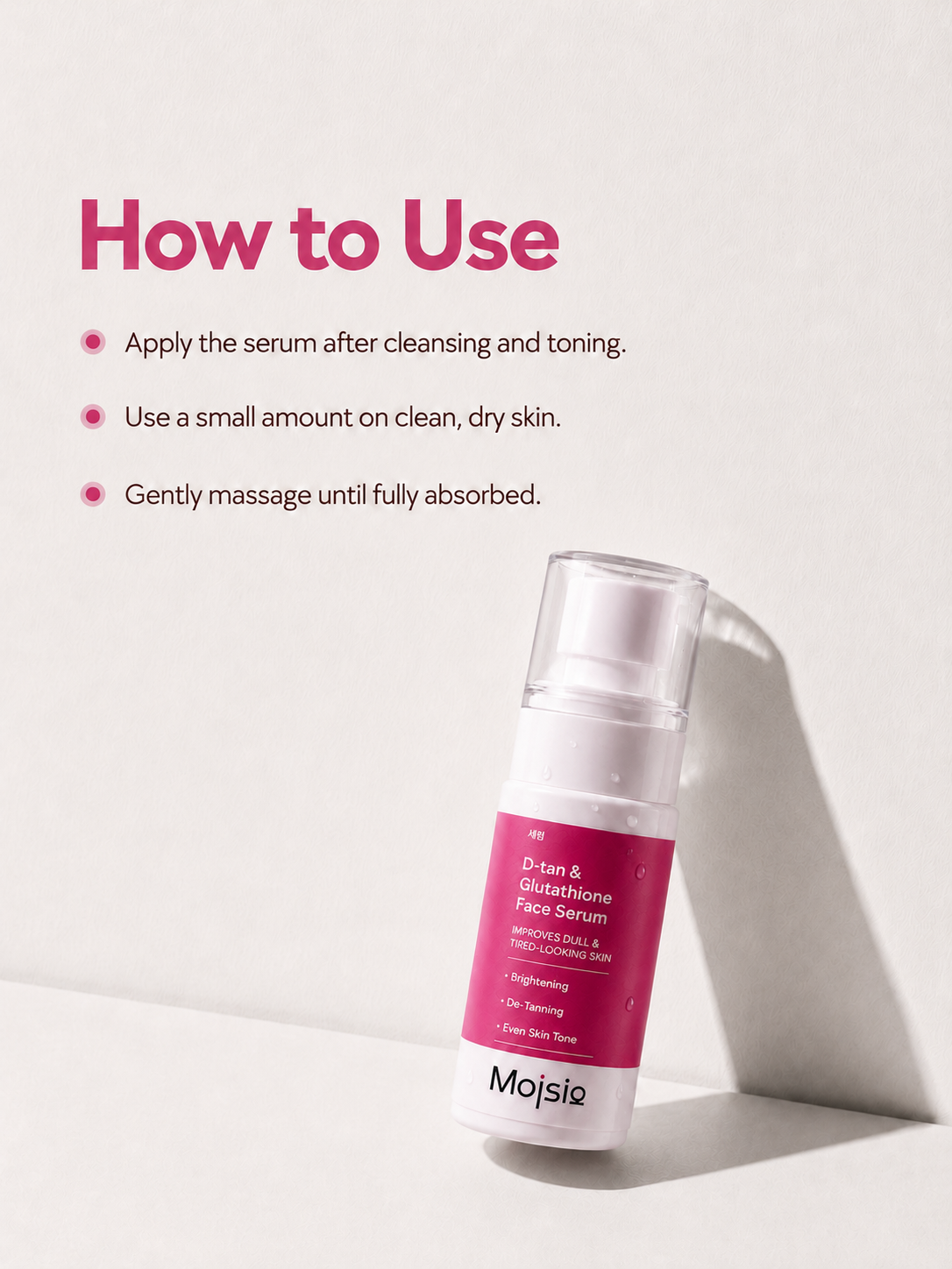 D-Tan & 8% Glutathione Face Serum - Brightening Anti-Aging Serum for Dull & Tired Skin