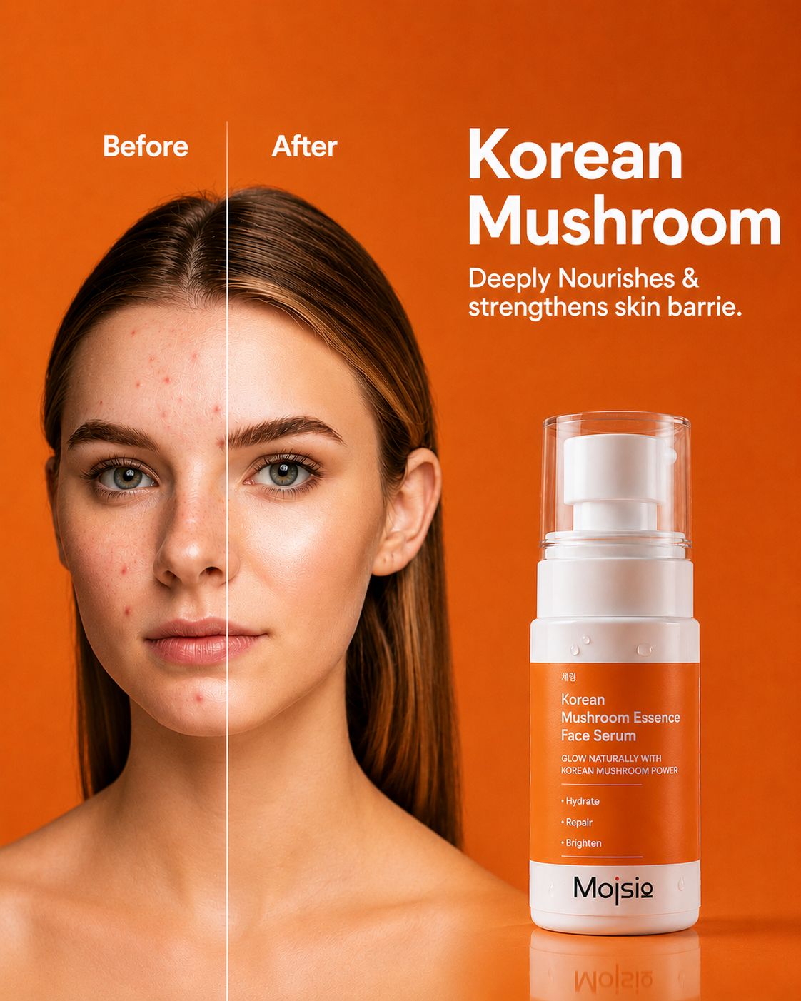 Korean 5% Mushroom Essence Face Serum - Hydrating, Repairing & Brightening Serum | 50ml