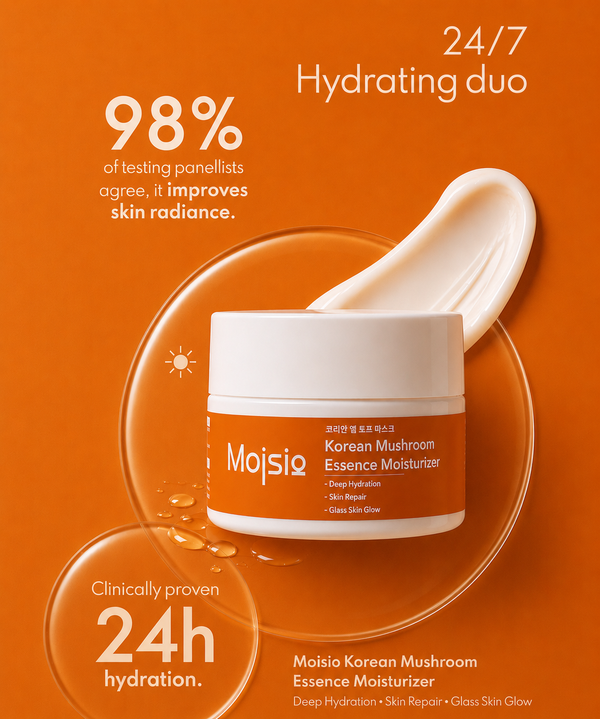 Korean 5% Mushroom Essence Moisturizer - Deep Hydration, Skin Repair & Glass Skin Glow | 50g