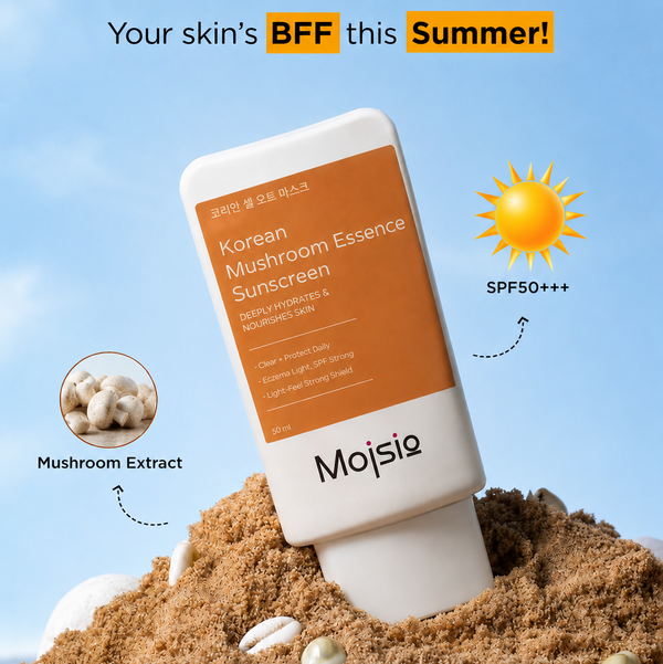 Korean 5% Mushroom Essence Sunscreen SPF 50+ PA++++ - Hydrating Sun Protection with Light Feel | 50ml