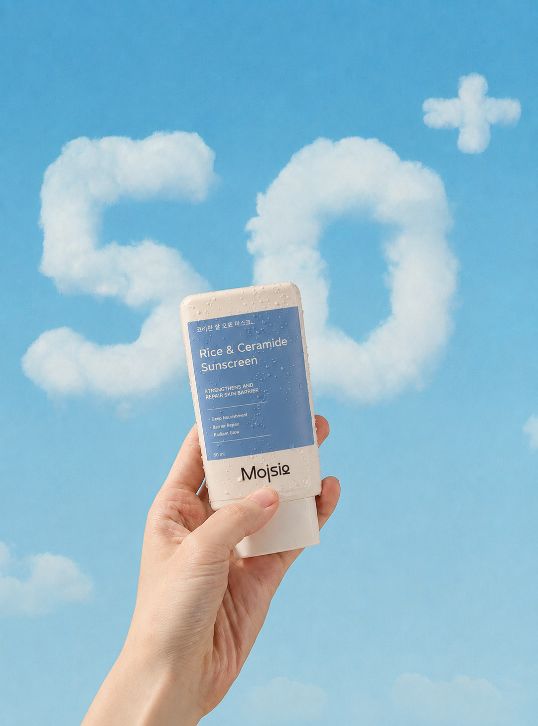 10% Rice & Ceramide Sunscreen SPF 50+ PA++++ - Sun Protection with Barrier Repair & Deep Hydration | 60ml