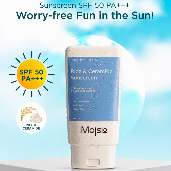 Moisio Rice & Ceramide sunscreen with SPF 50 PA+++
