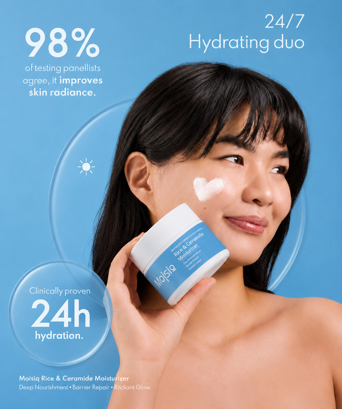 10% Rice & Ceramide Moisturizer - Deep Nourishment, Barrier Repair & Radiant Glow | 50g